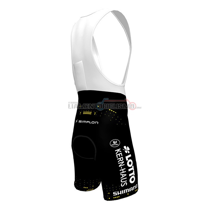 Abbigliamento Ciclismo Lotto-Kern Haus Manica Corta 2022 Nero Giallo
